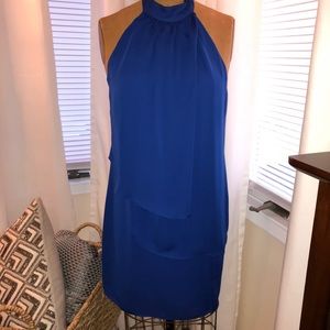 Laundry - Cobalt blue halter cocktail dress